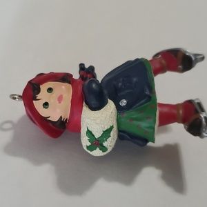 Vintage Sweet Skater 1999 Skating Girl Ornament Hallmark